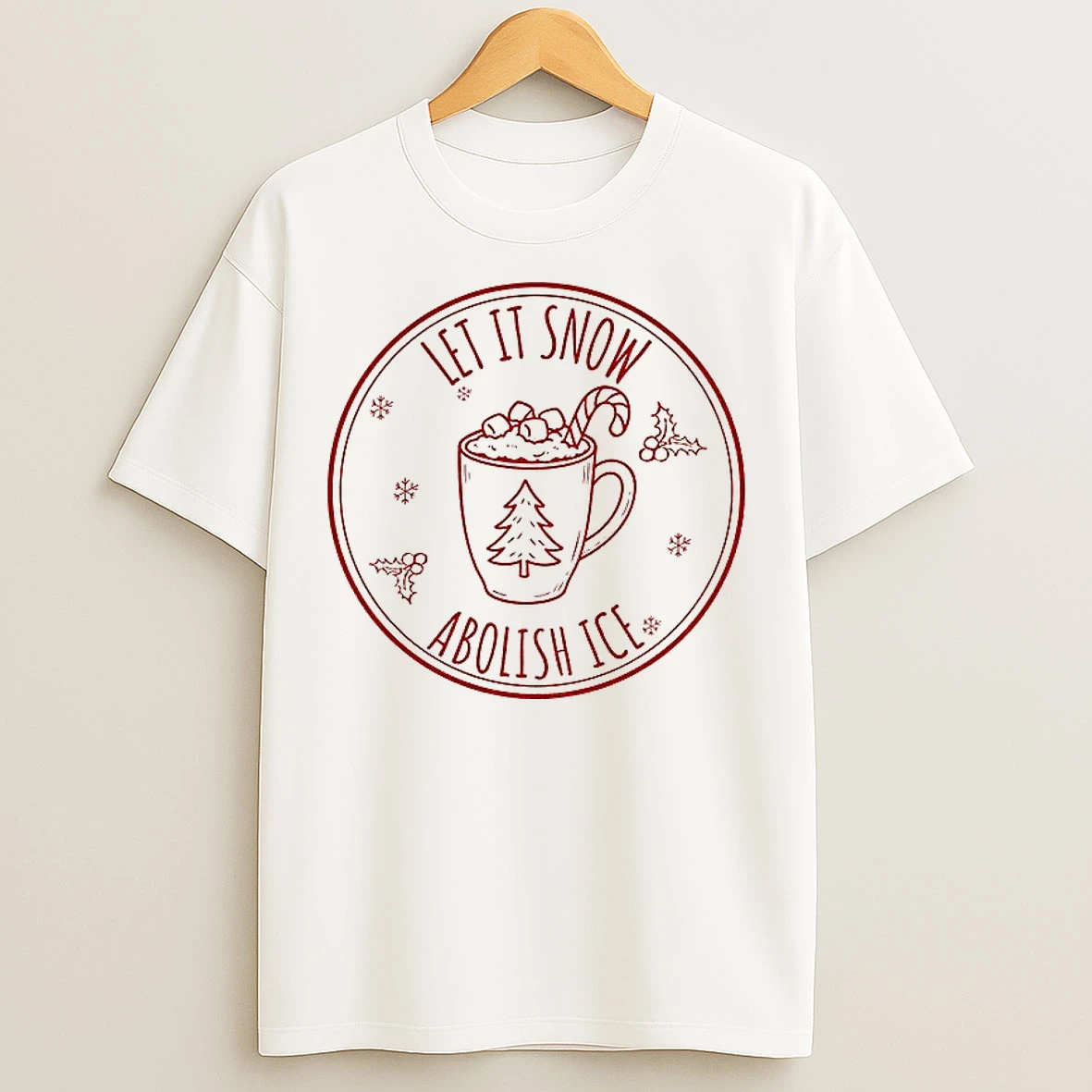 Classic Let It Snow Abolish Ice Merry Christmas T Shirts
