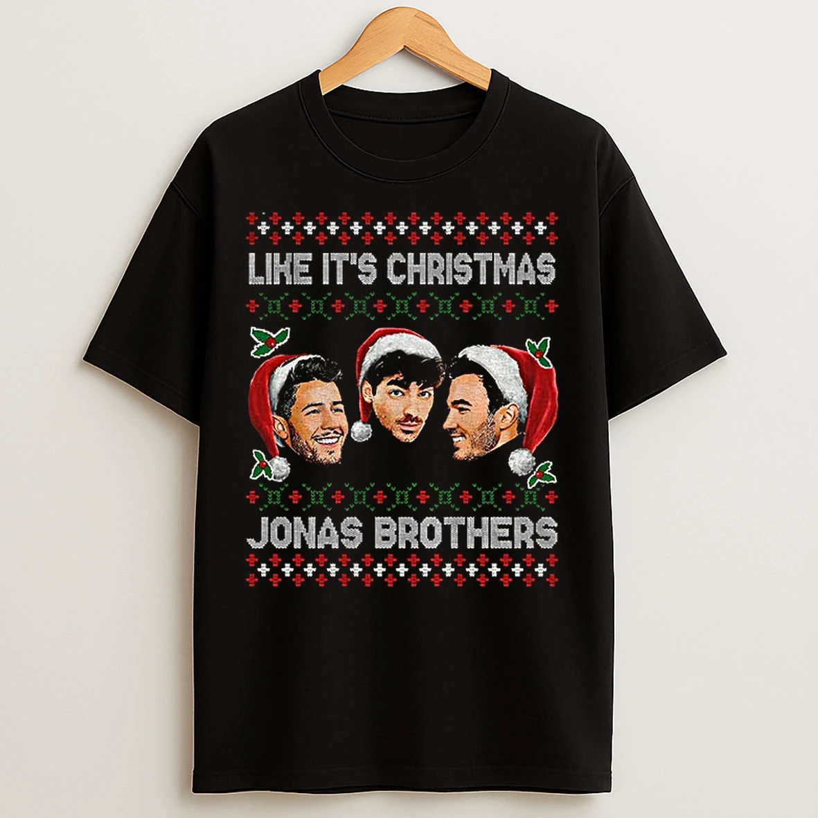 Classic Like Its Christmas Jonas Brothers Ugly Xmas 2025 T Shirts