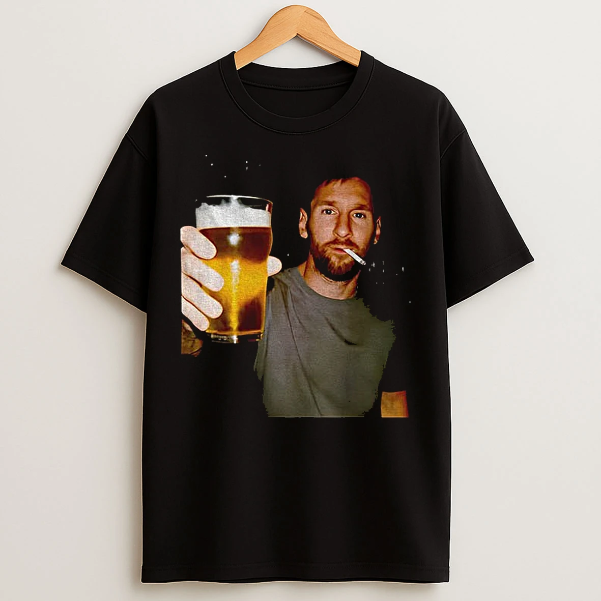 Classic Lionel Messi Beer Graphic T Shirts