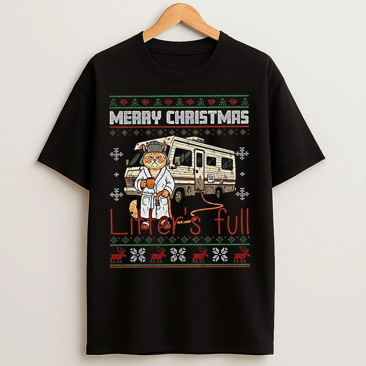 Classic Litters Full Cat Ugly Christmas T Shirts