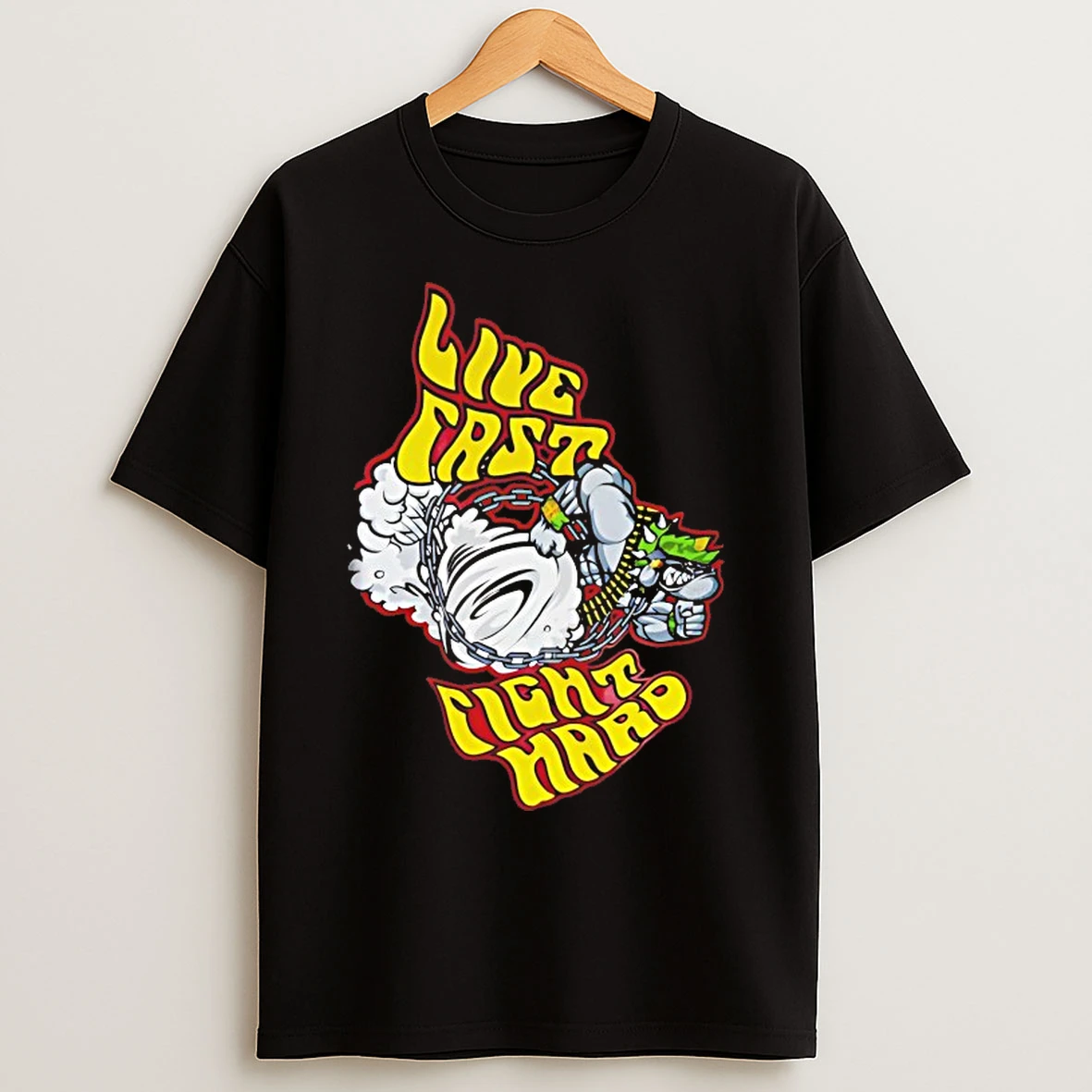 Classic Live Fast Fight Hard T Shirts