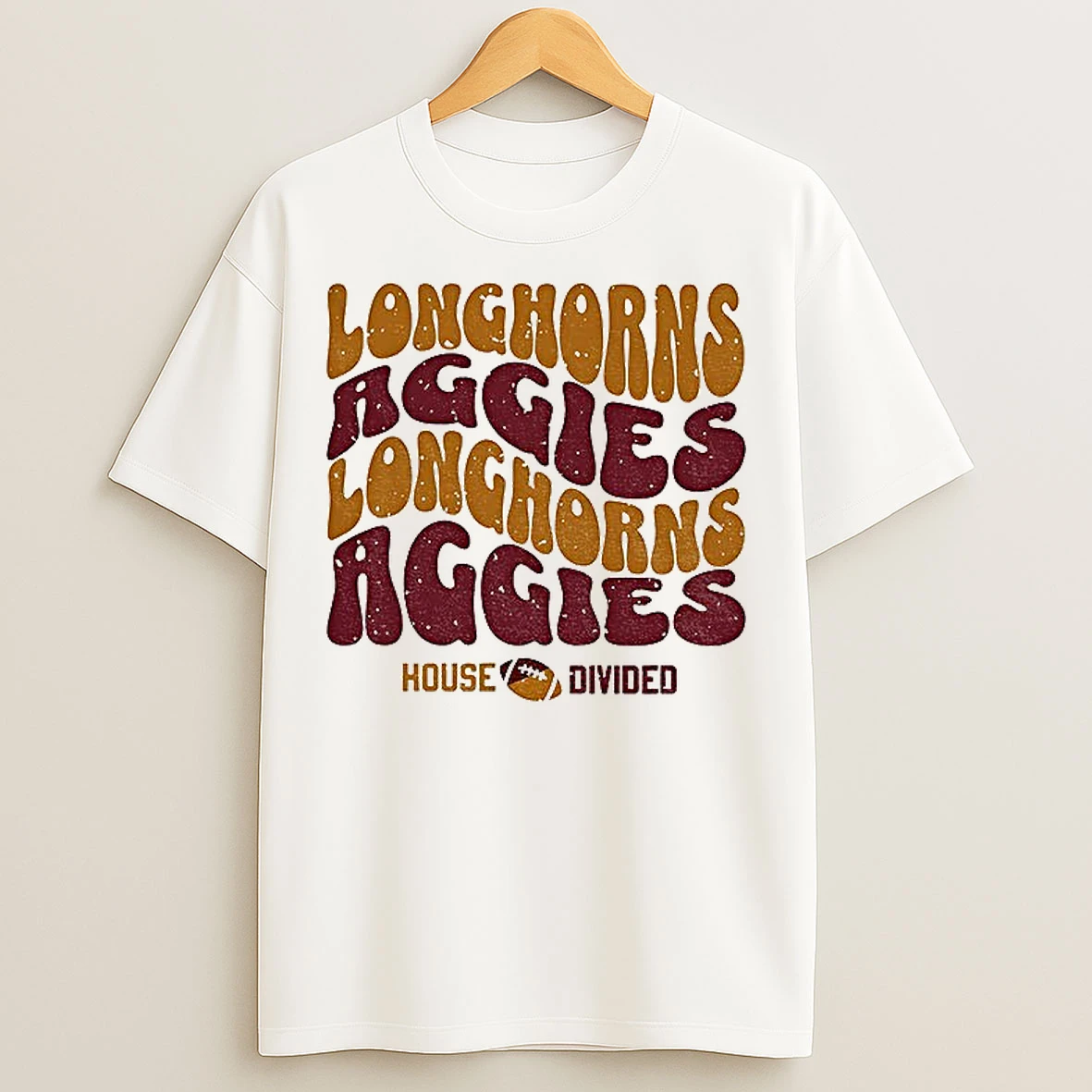 Classic Longhorns Aggies House Divided Lone Star Showdown Rivalry Revival T Shirts