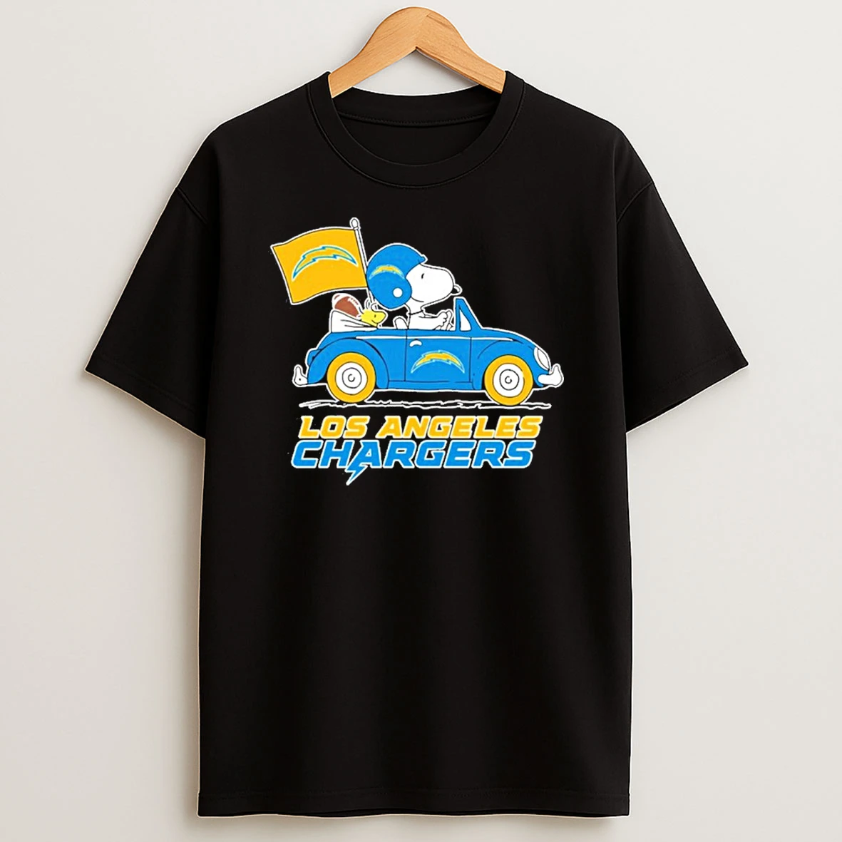 Classic Los Angeles Chargers Football X Snoopy Drive Car T Shirts