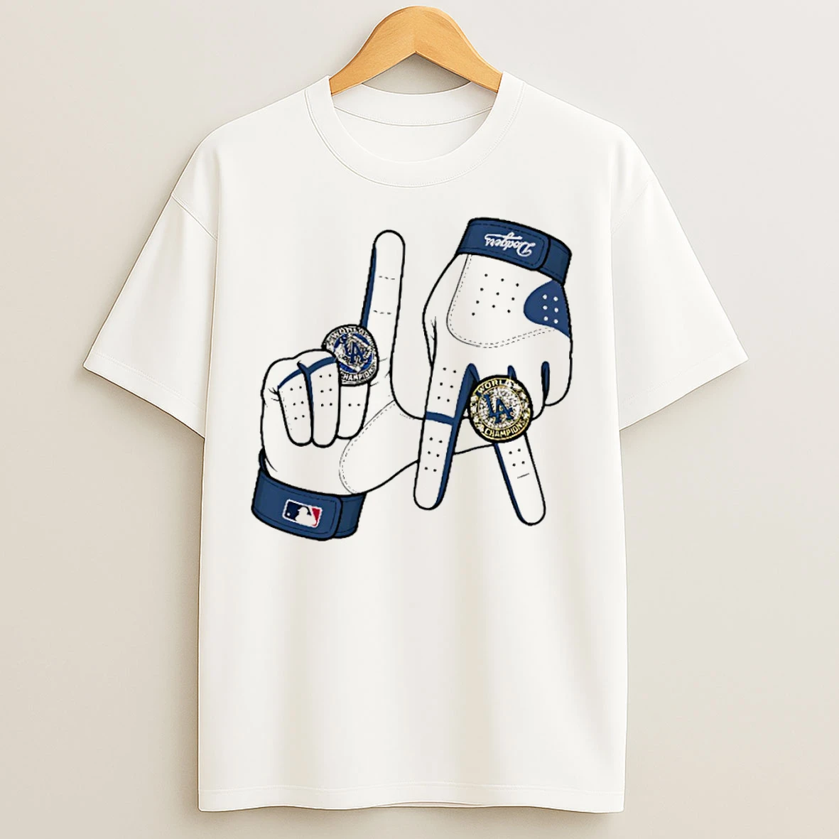 Classic Los Angeles Dodgers 2025 La Gloves Rings Graphic T Shirts
