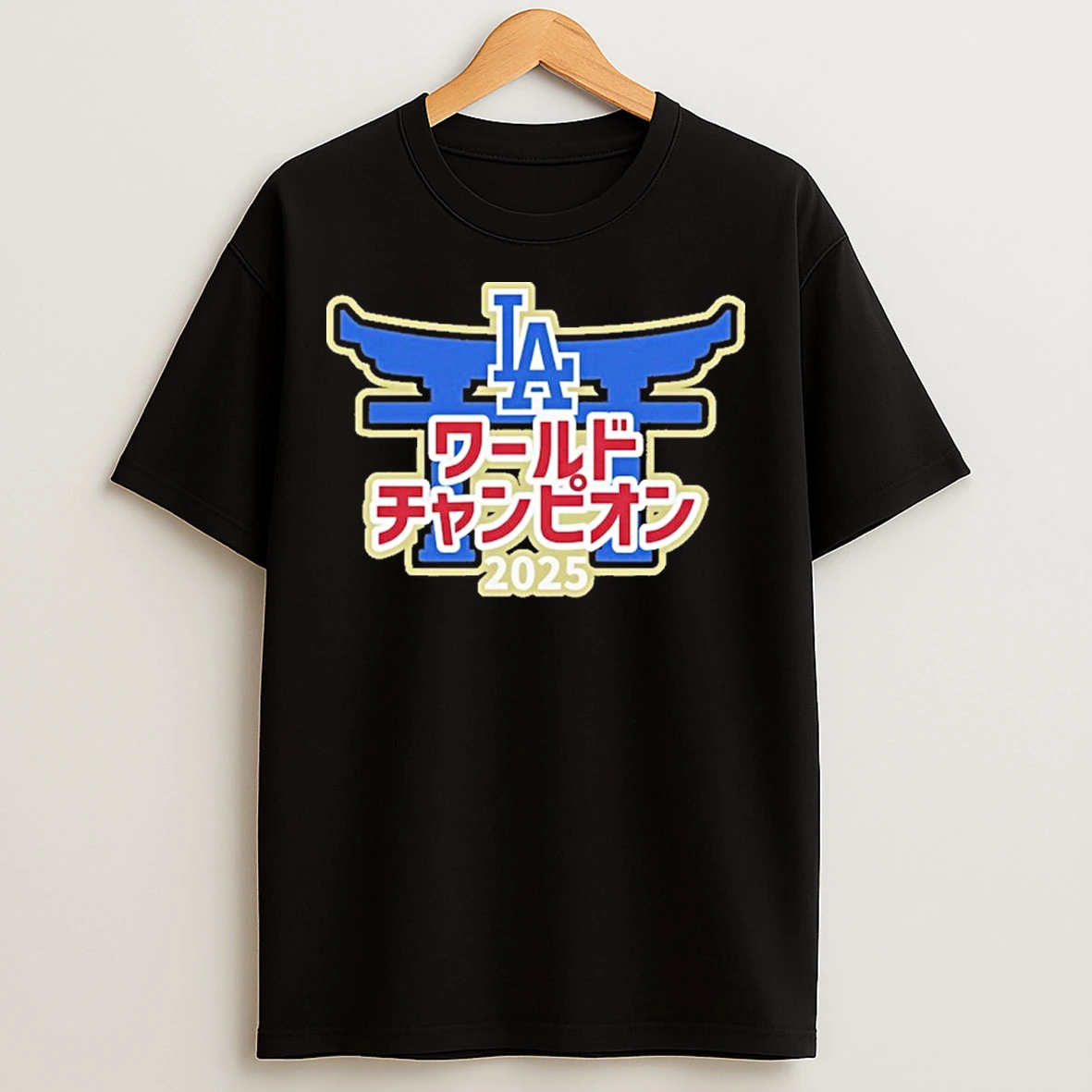 Classic Los Angeles Dodgers 2025 World Series Champions Japanese Characters T Shirts