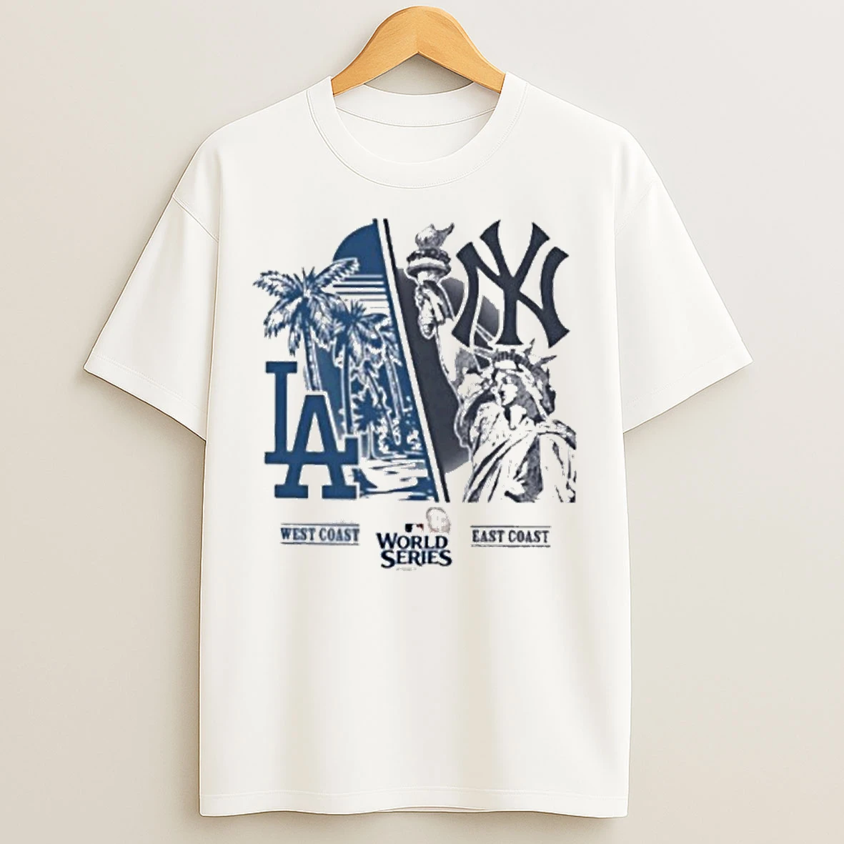 Classic Los Angeles Dodgers West Coast Vs New York Yankees East Coast World Series 2025 T Shirts