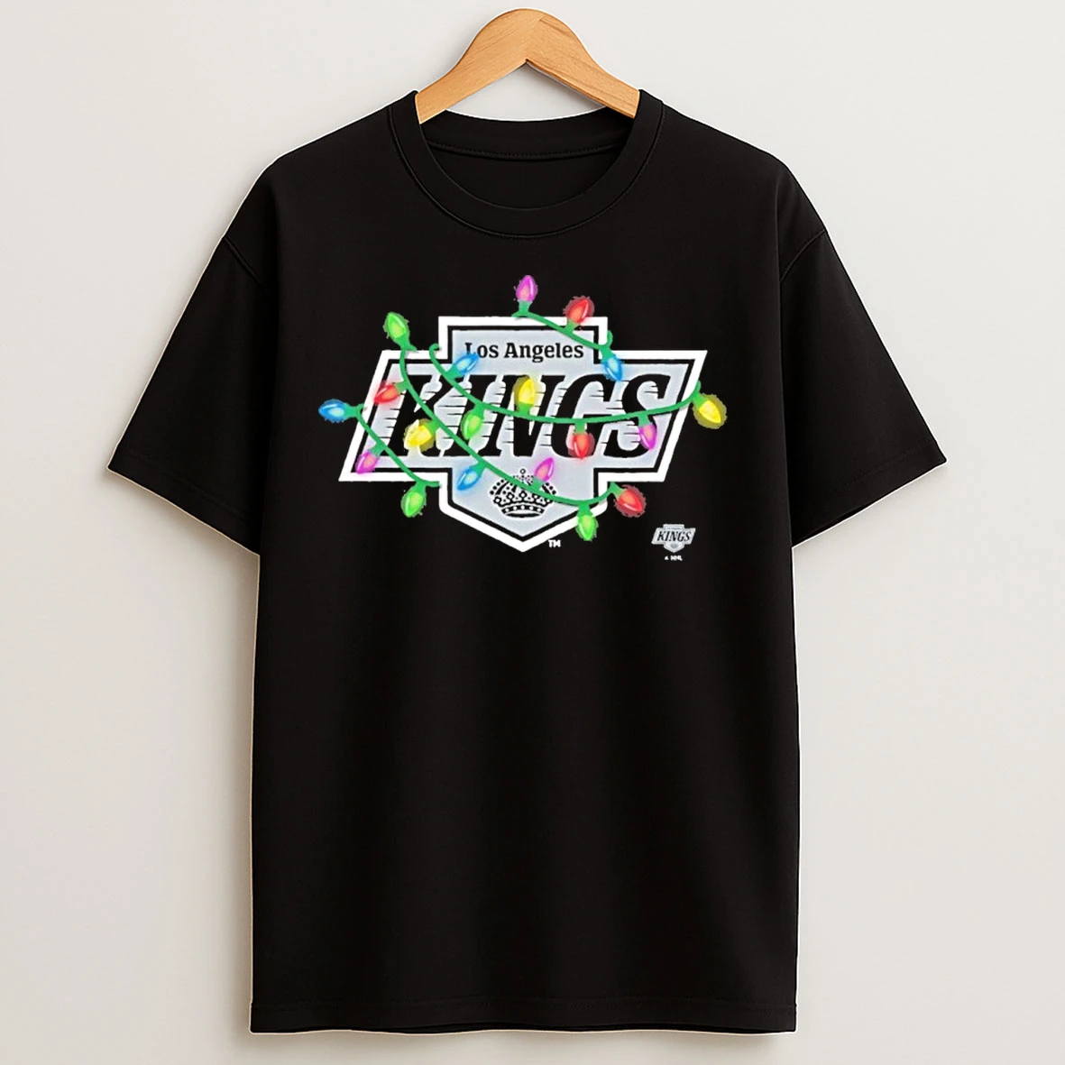 Classic Los Angeles Kings Logo Lights Christmas T Shirts