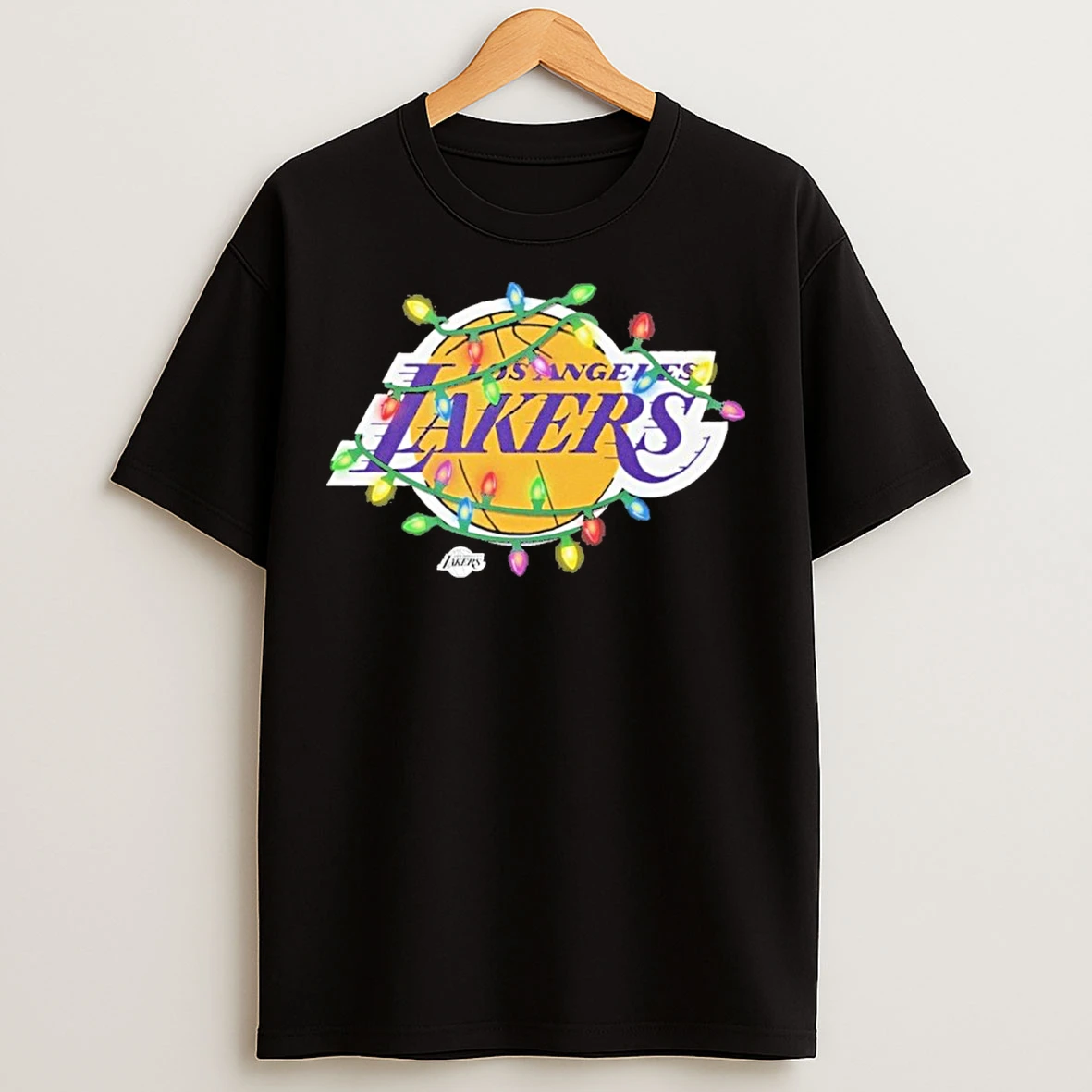 Classic Los Angeles Lakers Logo Light Christmas T Shirts