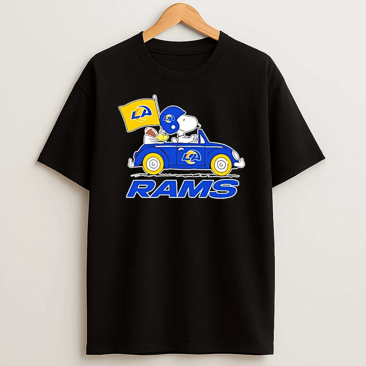 Classic Los Angeles Rams Football X Snoopy Drive Car T Shirts