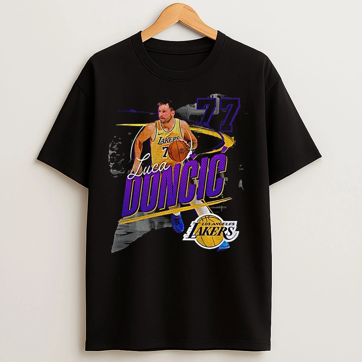 Classic Luka Doncic 77 Los Angeles Lakers Nba Basketball Player T Shirts