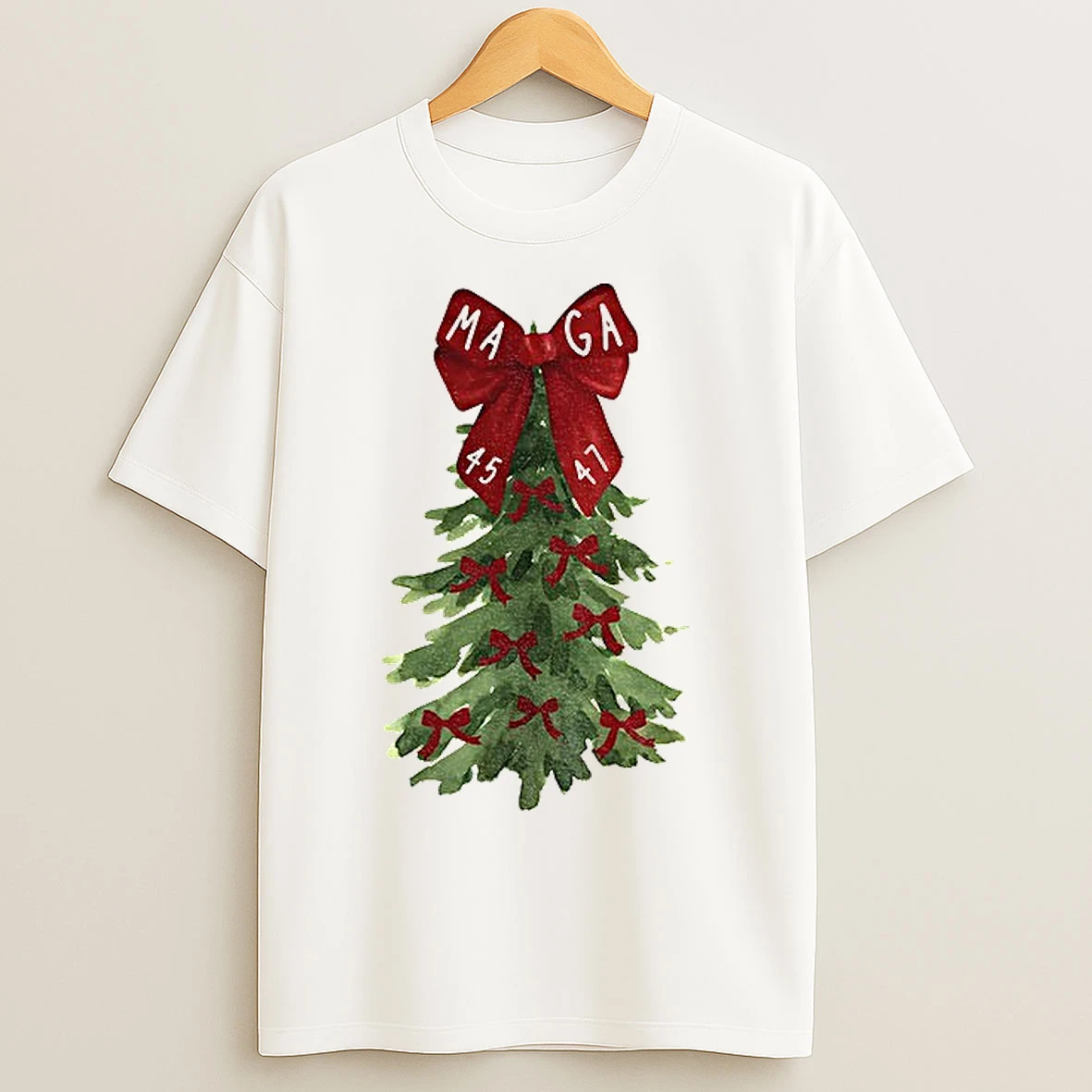 Classic Maga 45 47 Trump Christmas Tree Merry Xmas T Shirts