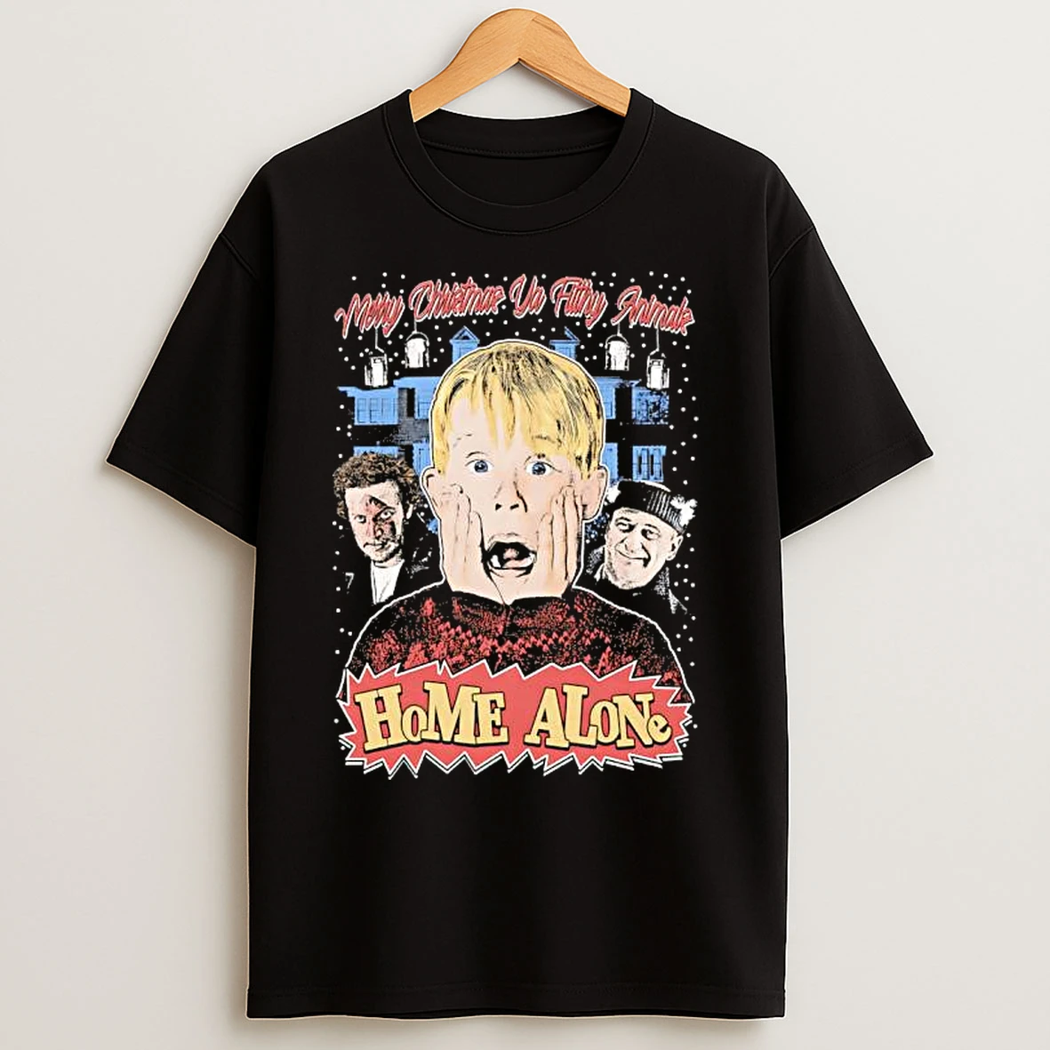 Classic Macaulay Culkin Merry Christmas Ya Filthy Animals Home Alone T Shirts