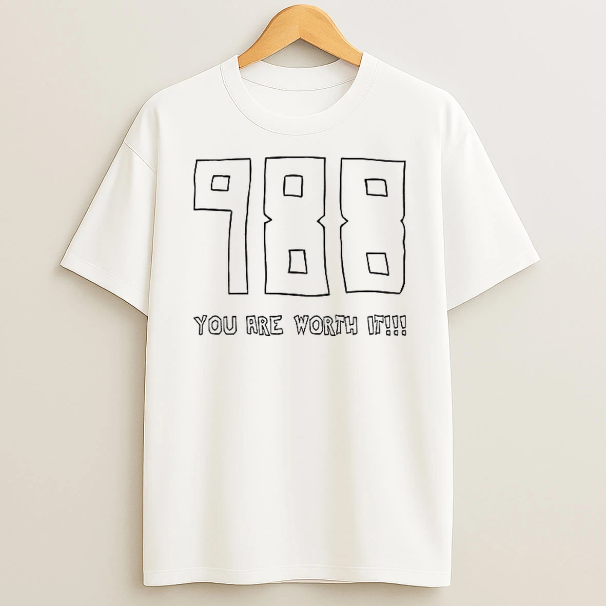 Classic Mack Hollins Wearing 988 You Are Worth It T Shirts