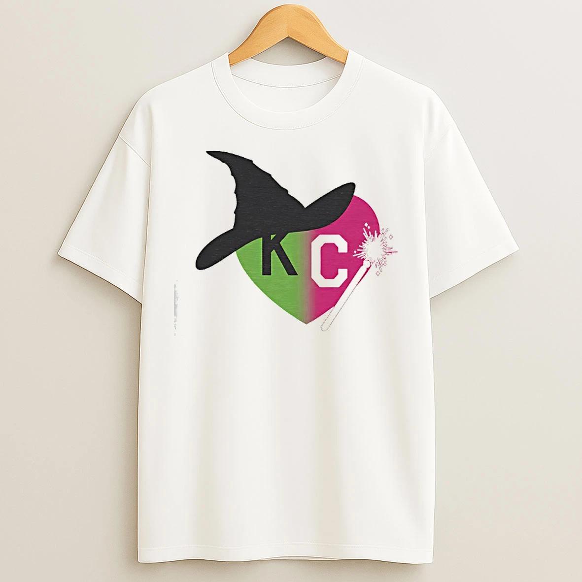 Classic Magic Wand And Witch Hat Heart Kc T Shirts