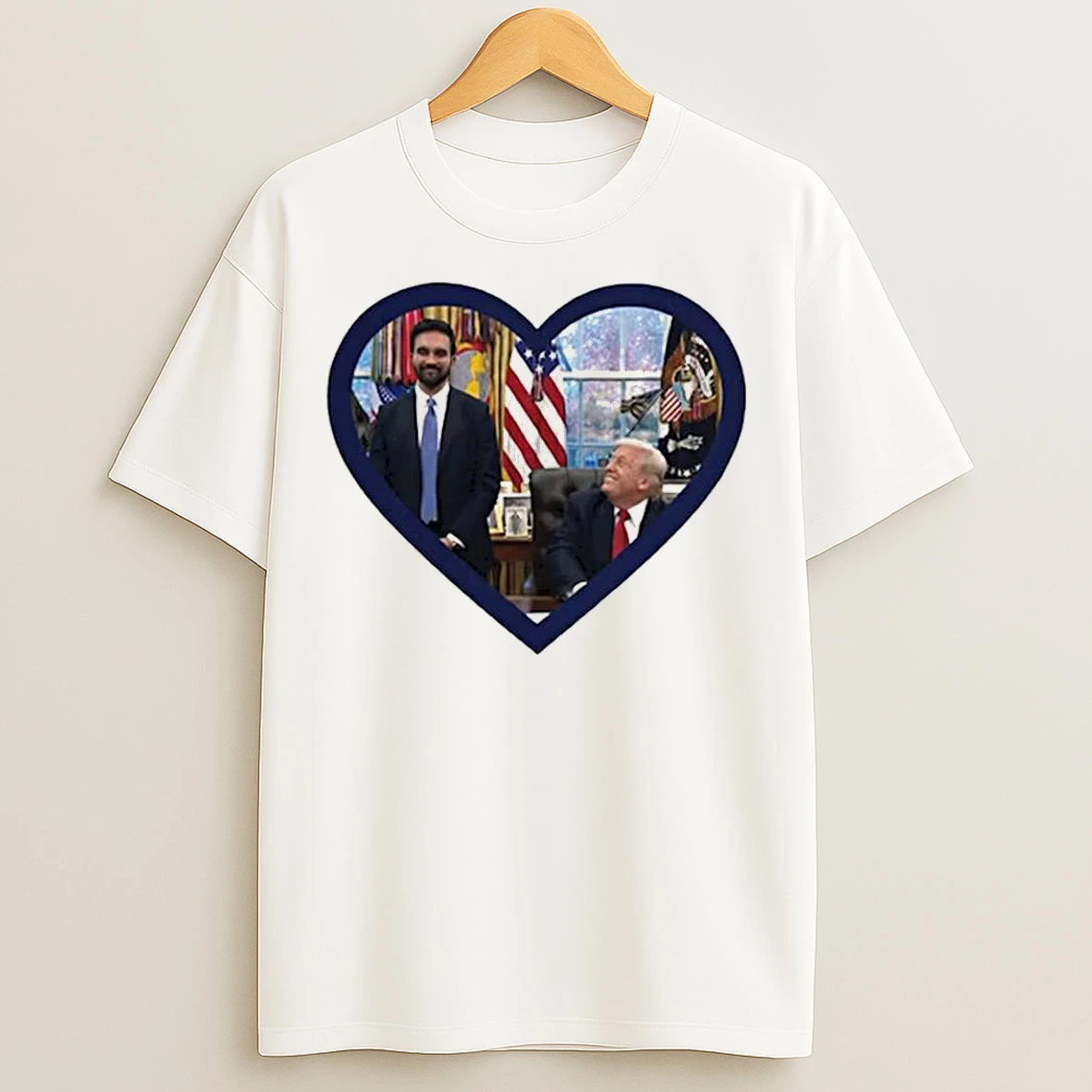 Classic Mamdani Trump Love Heart T Shirts