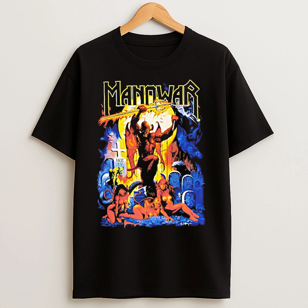 Classic Manowar Hell On Earth T Shirts