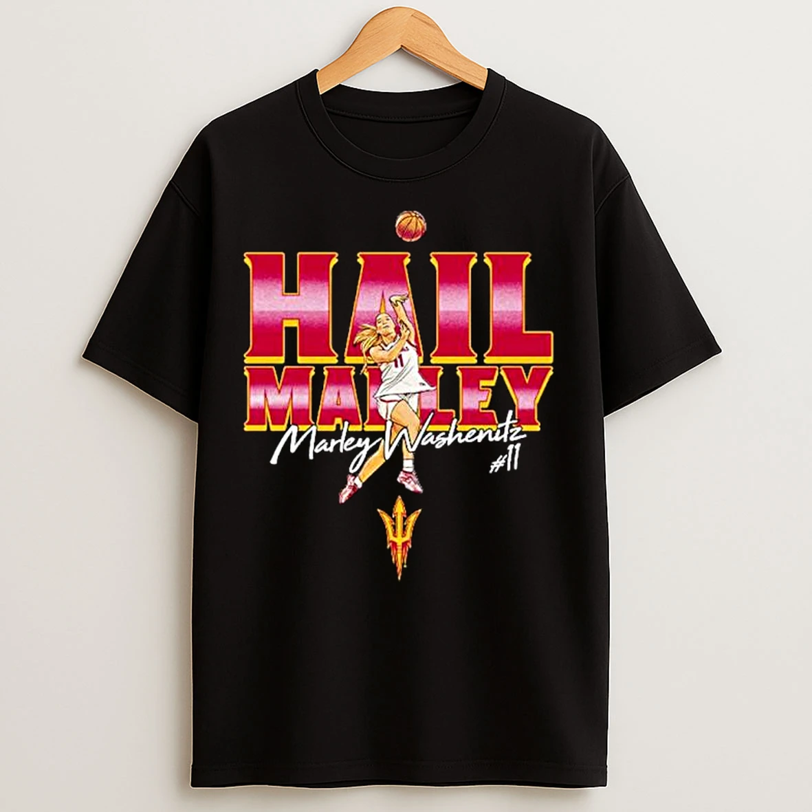 Classic Marley Washenitz Hail Marley Arizona State Sun Devils Ncaa Womens Basketball Ornaments T Shirts