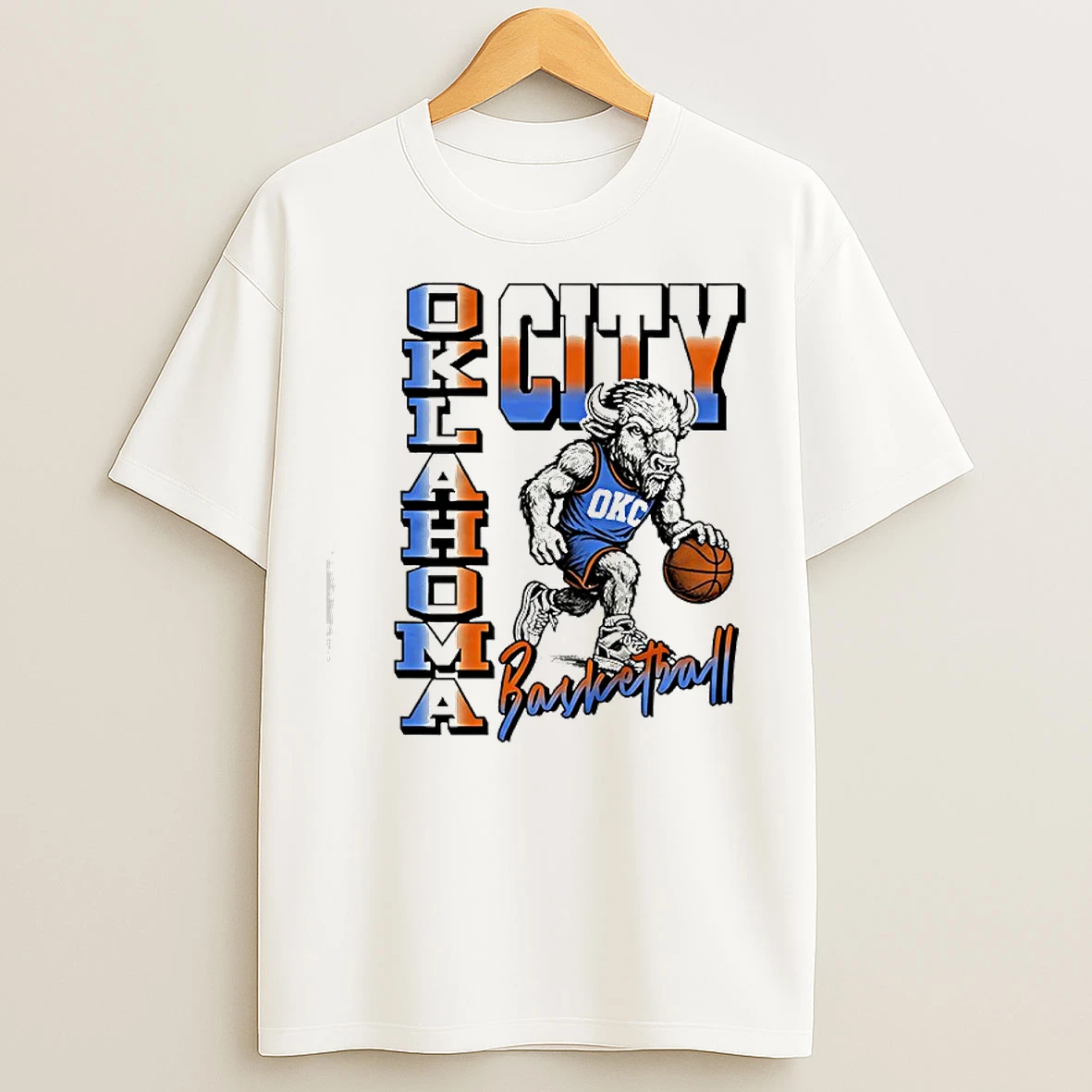 Classic Mascot Oklahoma City Thunder Basketball T Shirts
