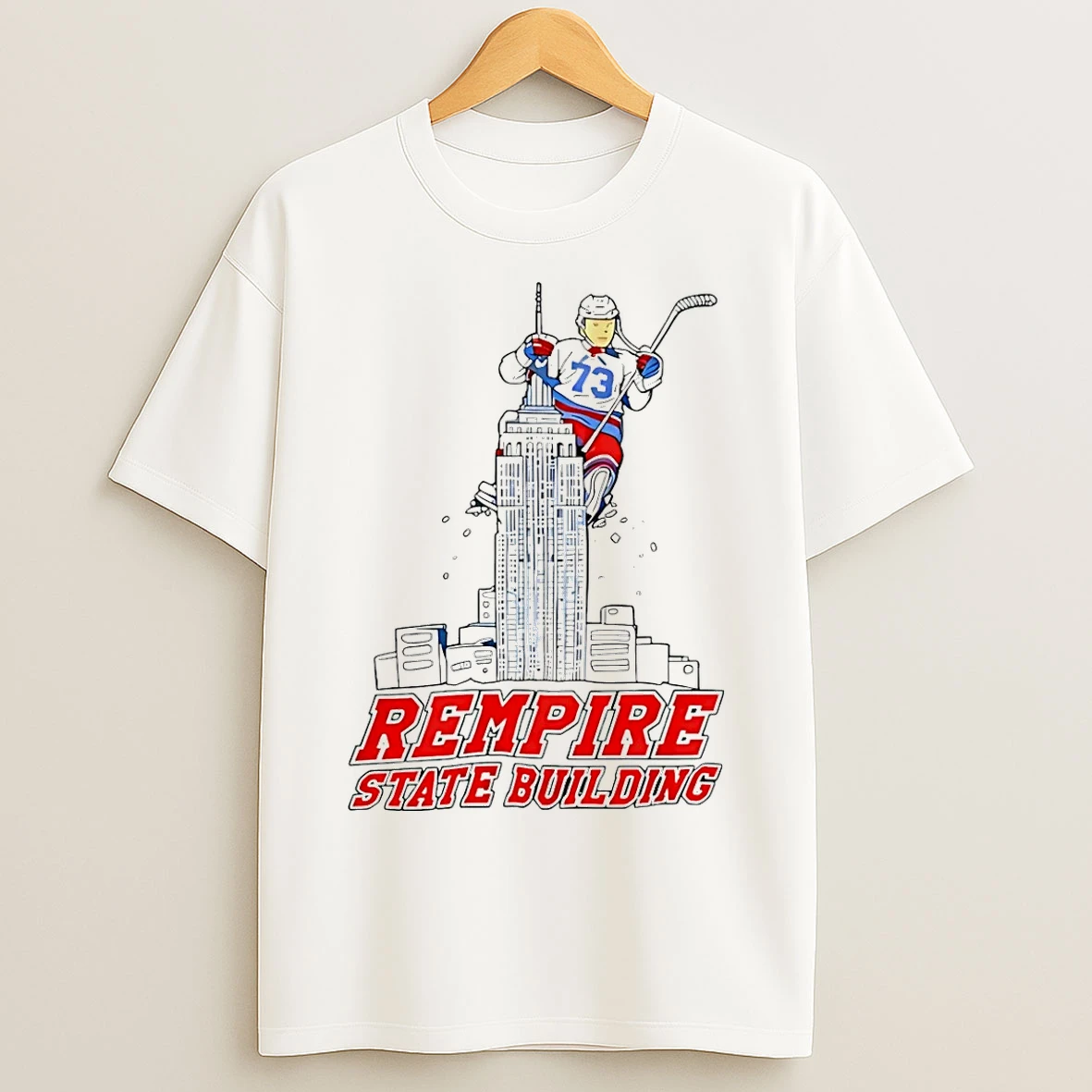 Classic Matt Rempe 73 New York Rangers Empire State Building T Shirts