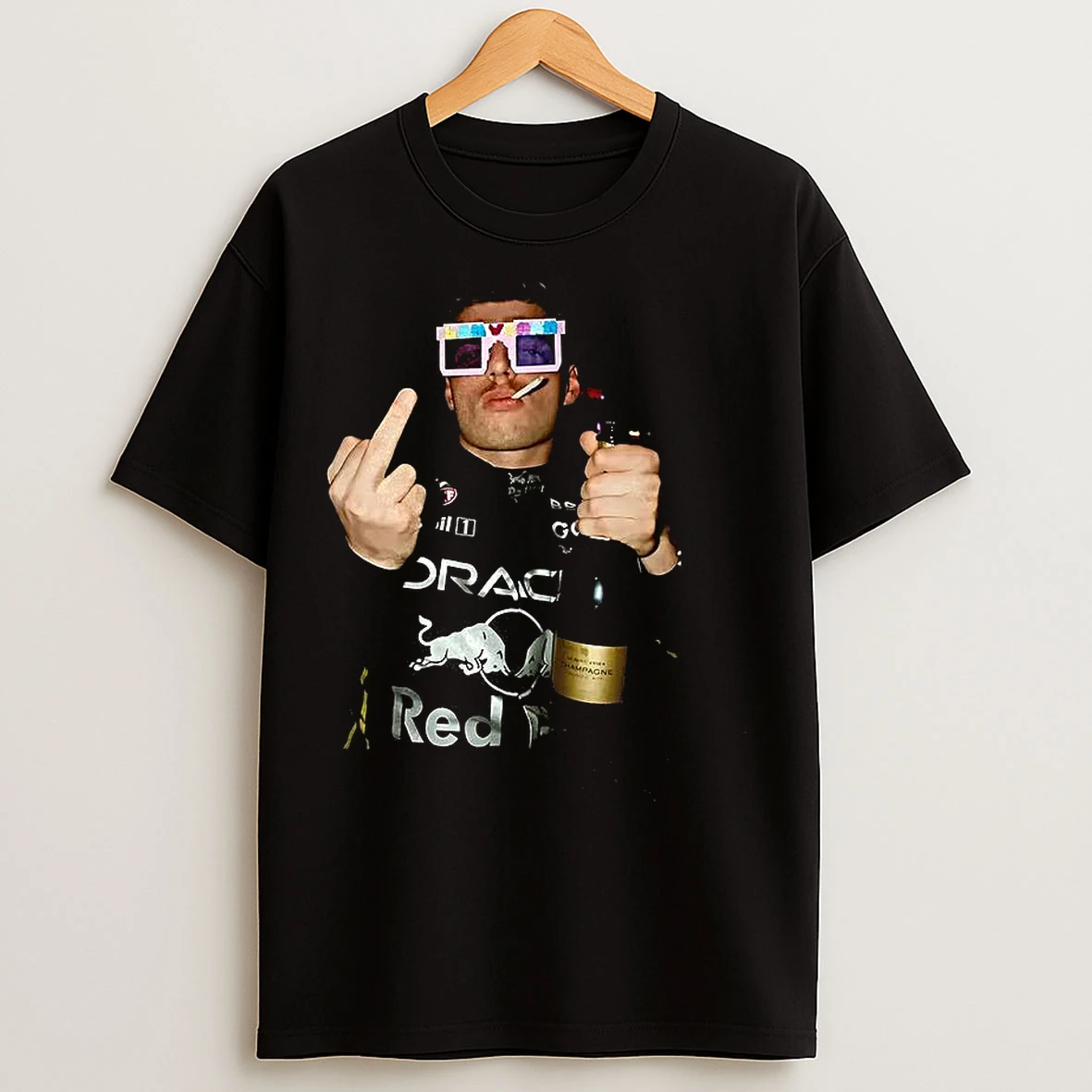 Classic Max Vers Champion Middle Finger Meme T Shirts