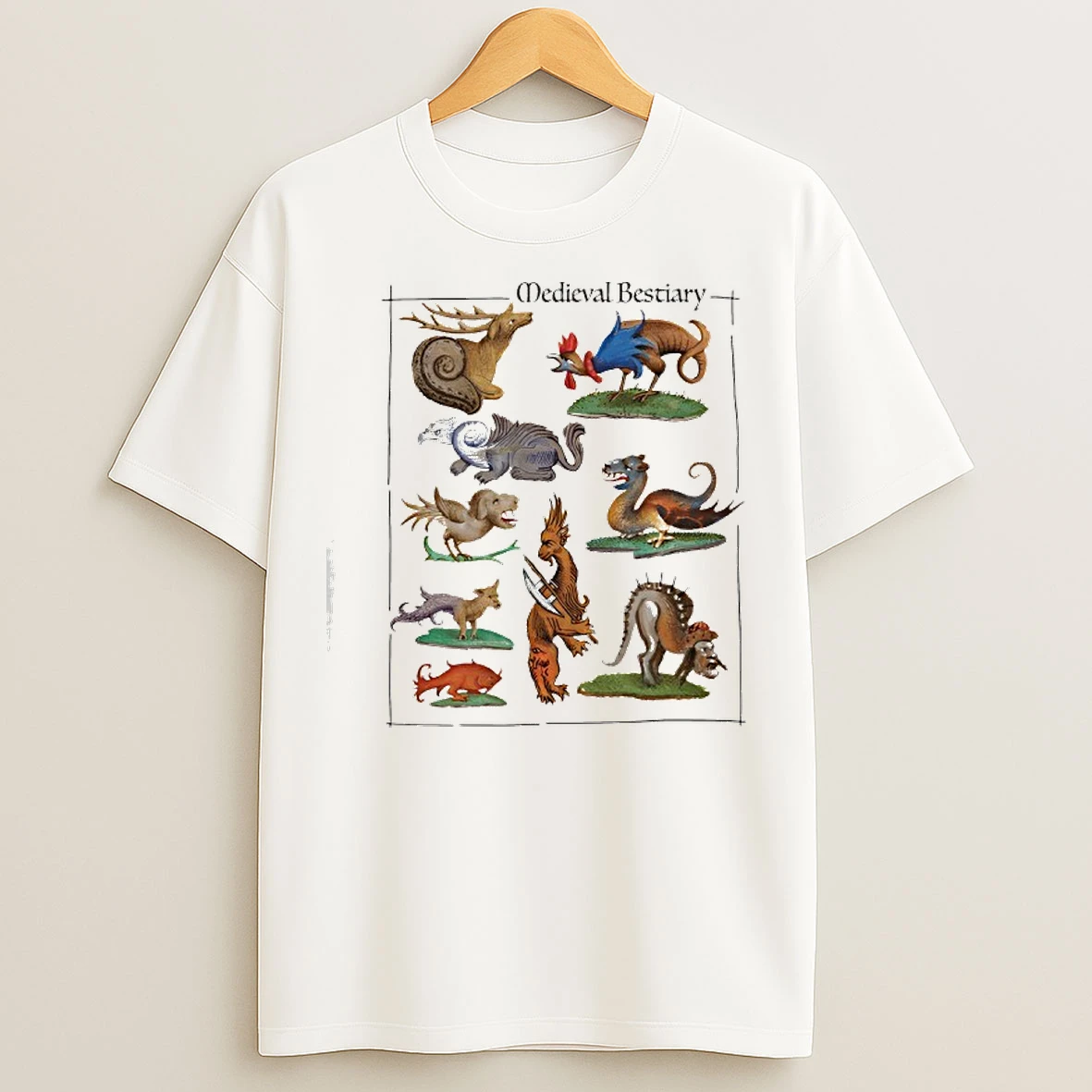Classic Medieval Bestiary T Shirts