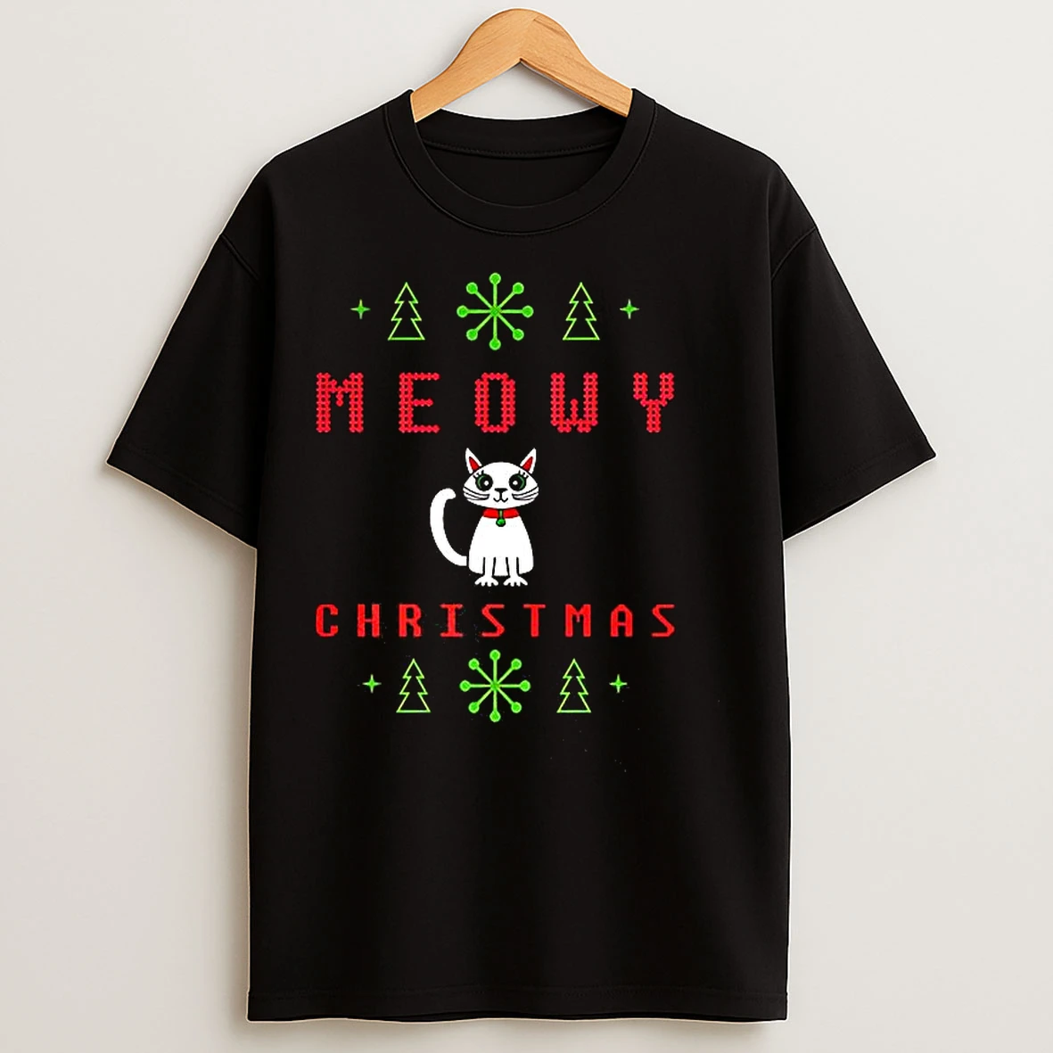 Classic Meowy Christmas Cat T Shirts