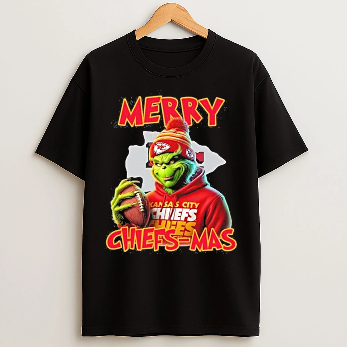 Classic Merry Chiefsmas Grinch Baseball T Shirts