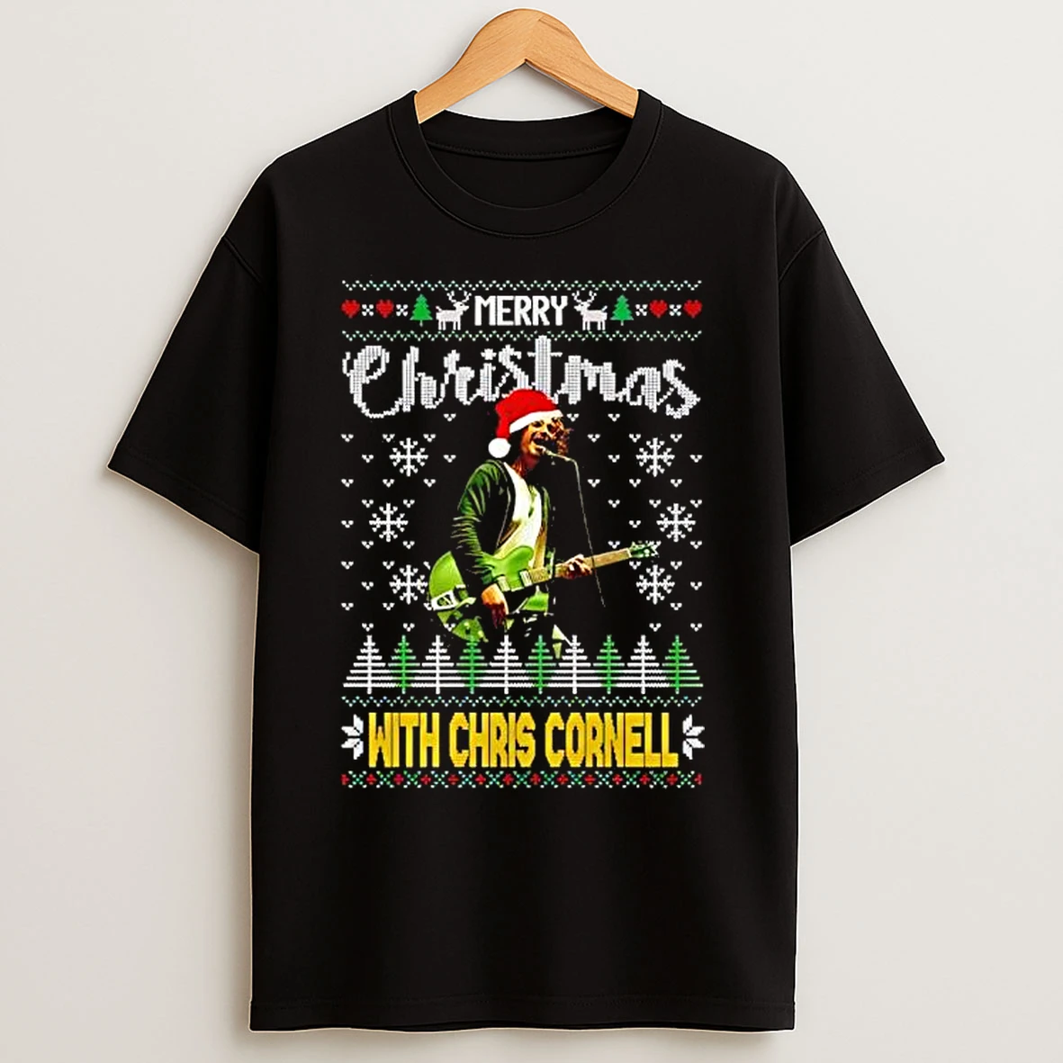 Classic Merry Christmas With Chris Cornell Musician T Shirts