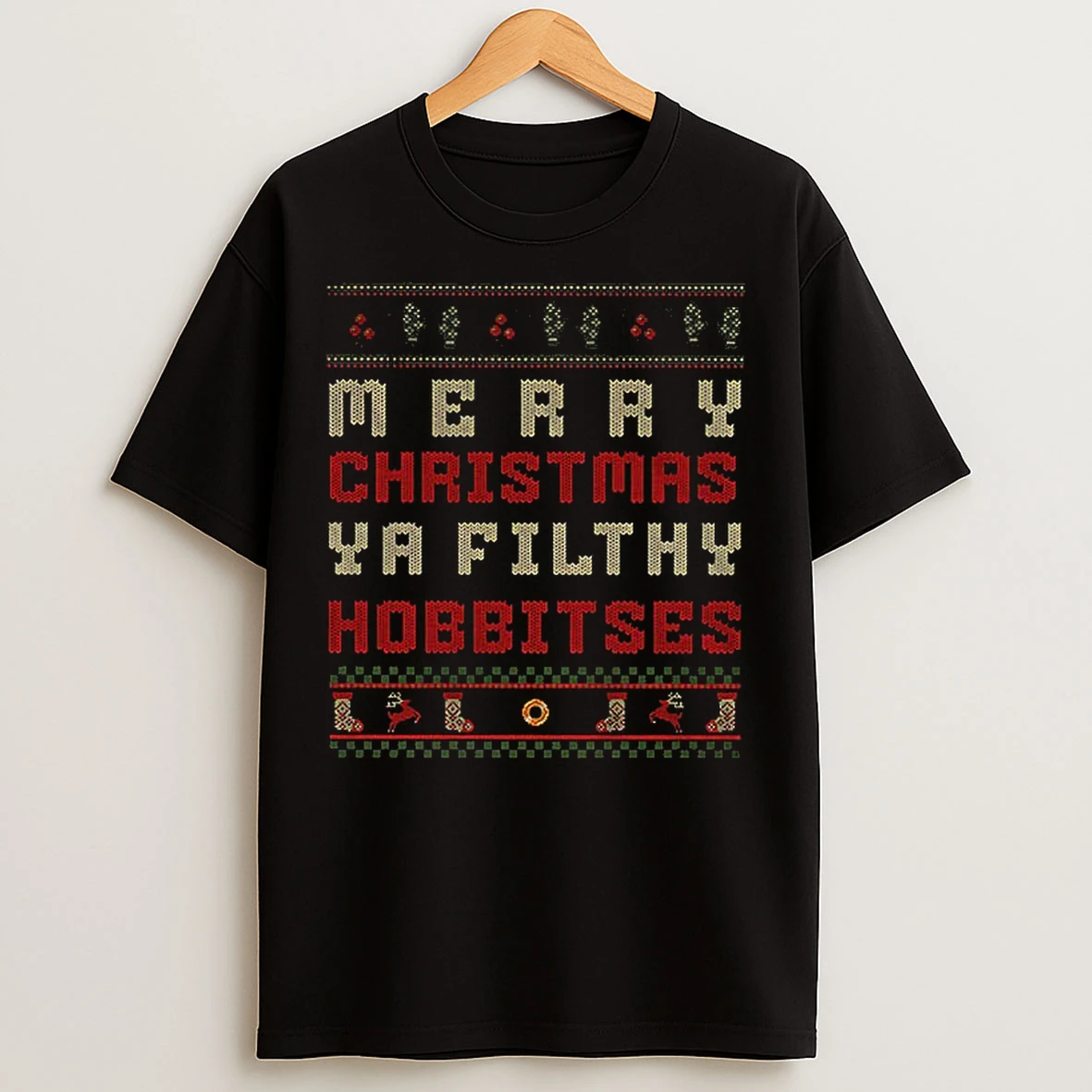 Classic Merry Christmas Ya Filthy Hobbitses Lord Of The Rings T Shirts