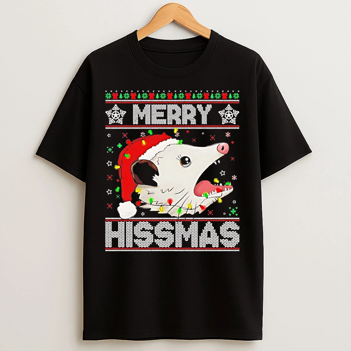 Classic Merry Hissmas Opossum T Shirts