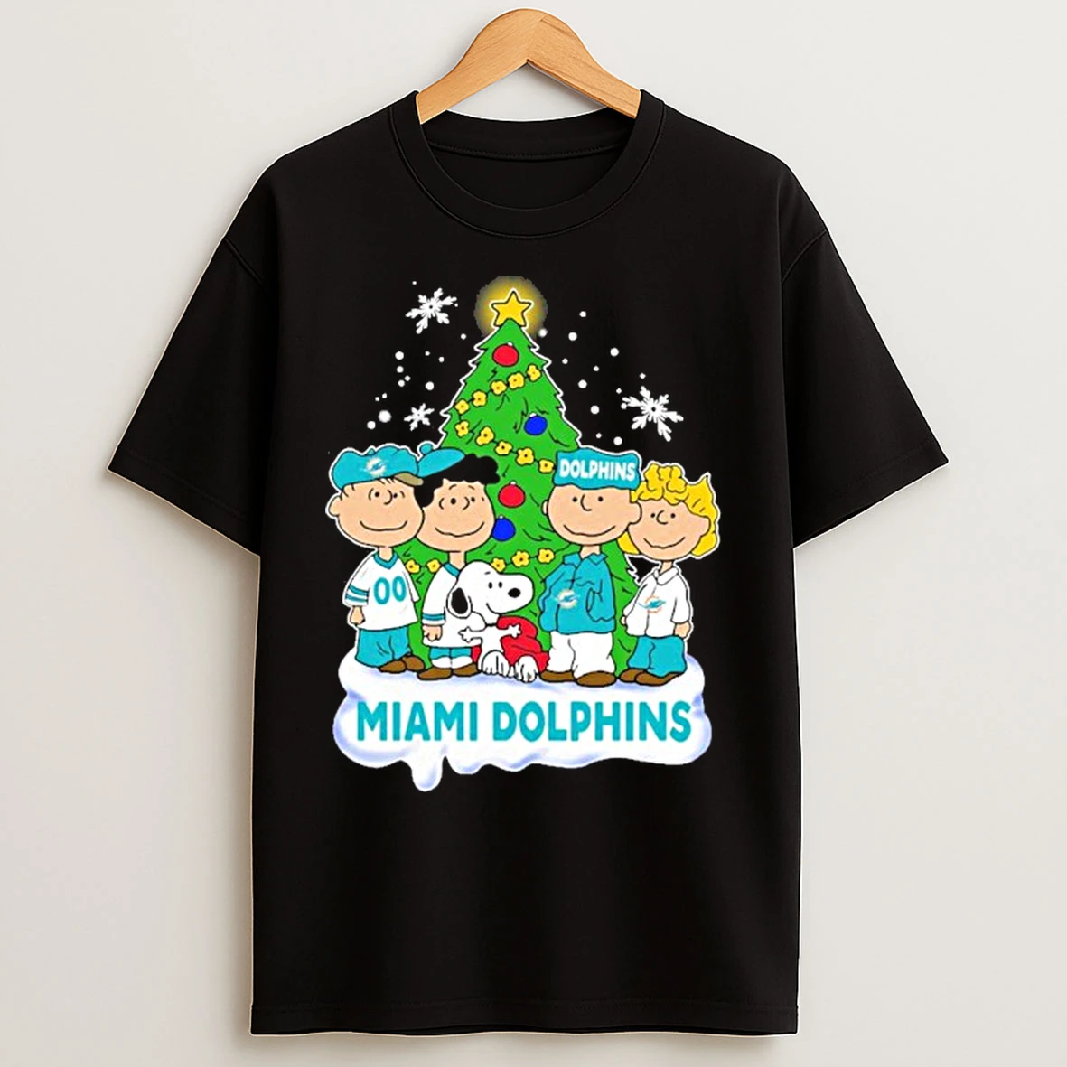 Classic Miami Dolphins X The Peanuts Christmas 2025 T Shirts