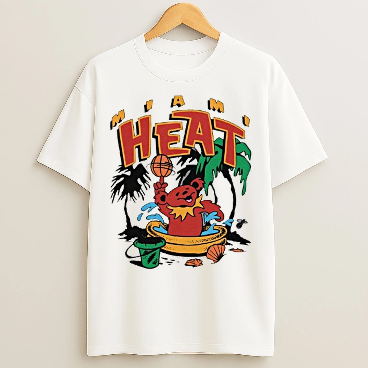 Classic Miami Heat X Grateful Dead Basketball T Shirts