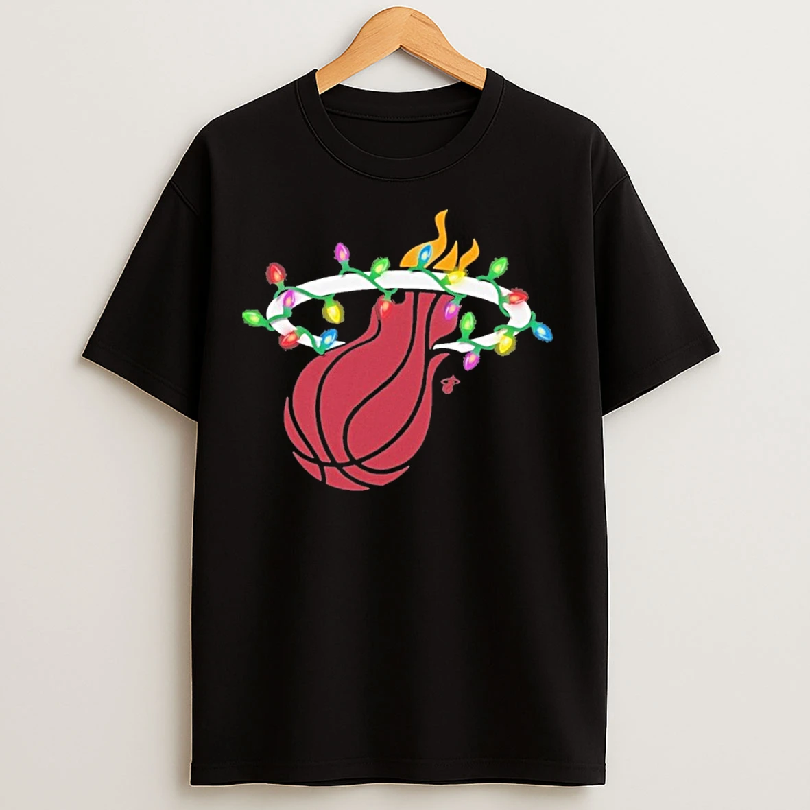 Classic Miami Heat Logo Light Christmas T Shirts