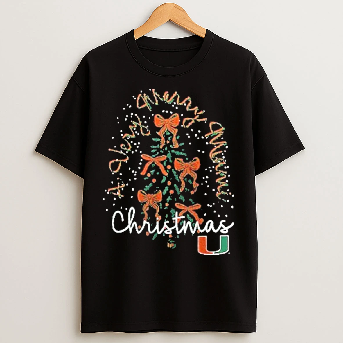 Classic Miami Hurricanes Christmas Tree Holiday T Shirts