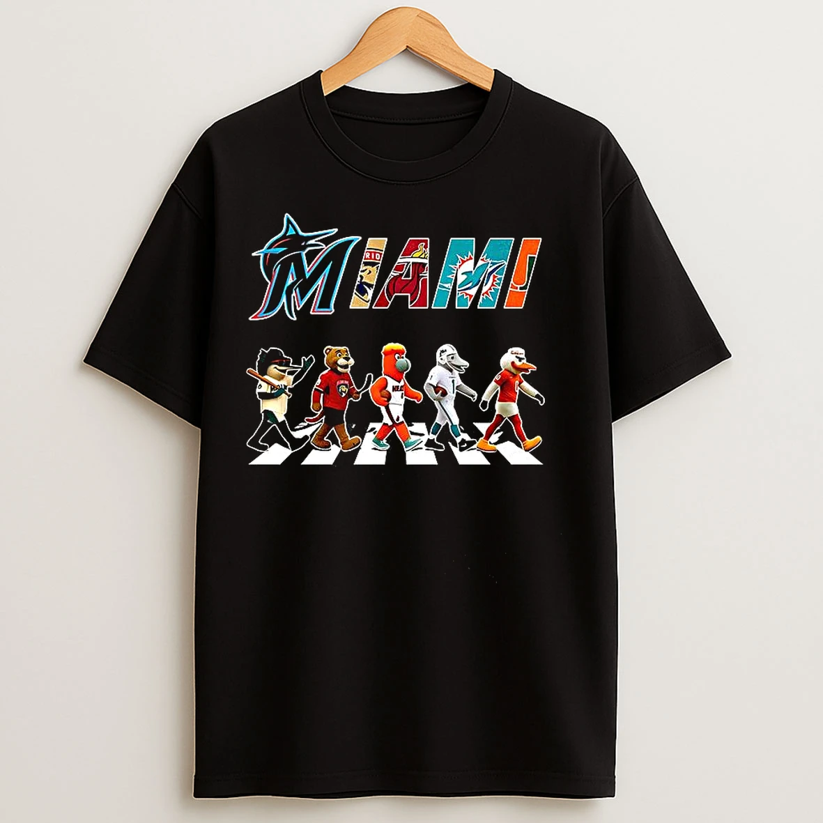 Classic Miami Sports Team Mascots Cross The Streets T Shirts