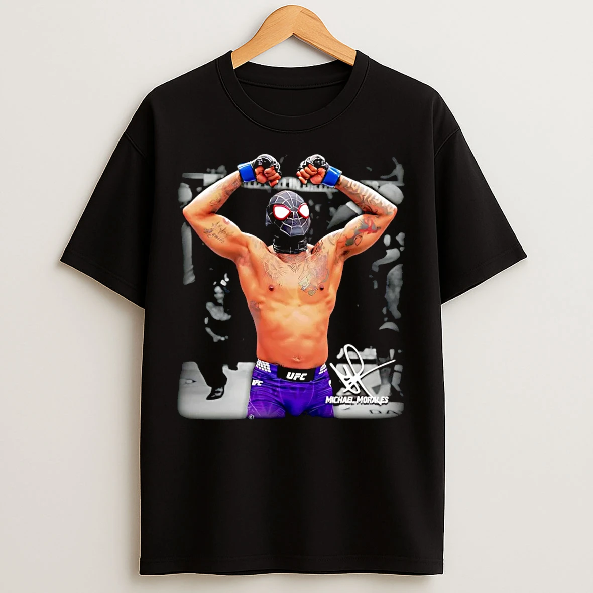 Classic Michael Morales Spider Man Ufc 2025 Signature Graphic Christmas T Shirts