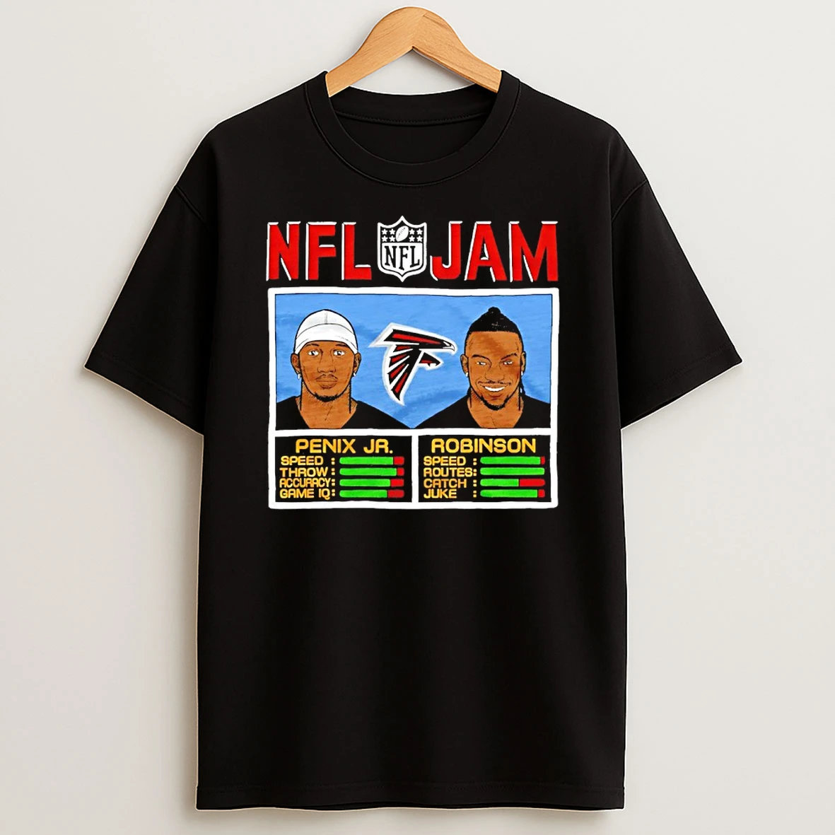 Classic Michael Penix Jr And Zac Robinson Nfl Jam Atlanta Falcons T Shirts