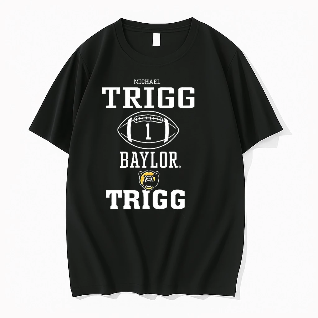 Classic Michael Trigg Baylor Bears Football Number 1 Logo T Shirts