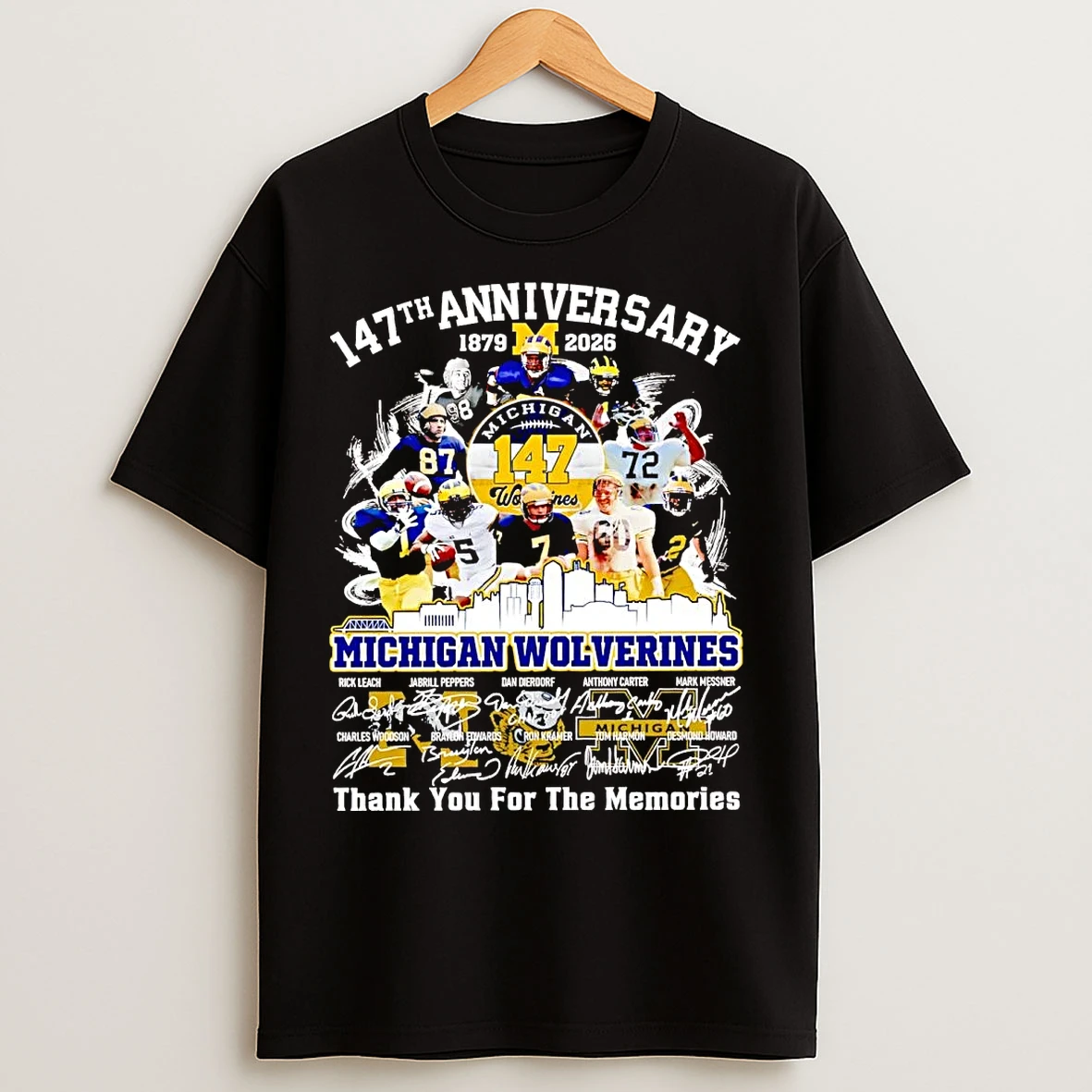 Classic Michigan Wolverines 147th Anniversary 1879 2026 Team Players T Shirts