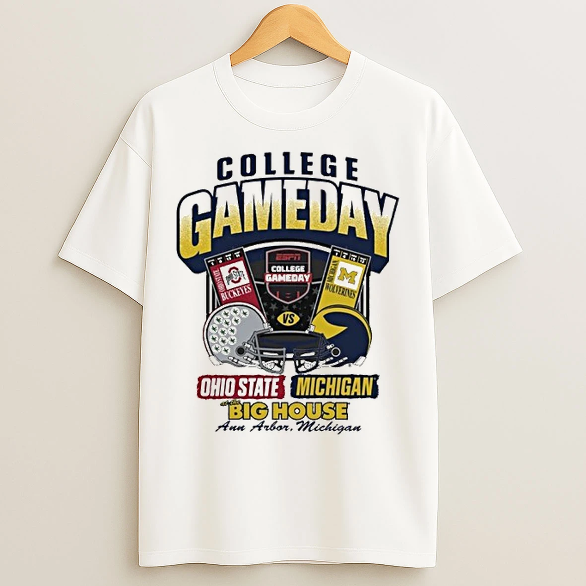 Classic Michigan Wolverines 2025 College Gameday Vs Ohio State Ticket T Shirts