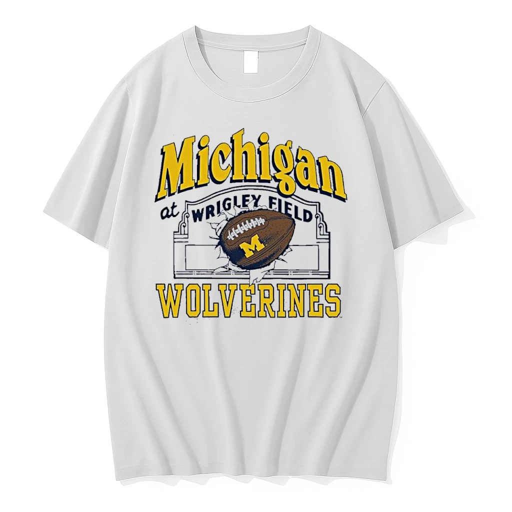 Classic Michigan Wolverines Football Wrigley Field Game T Shirts