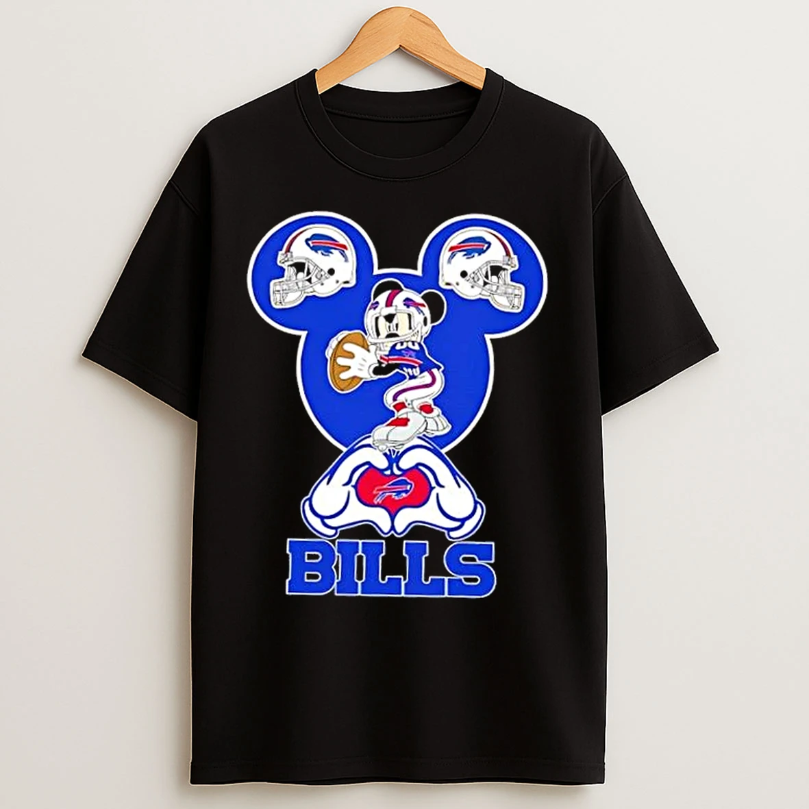 Classic Mickey Hands Heart Love Cincinnati Bengals Football T Shirts