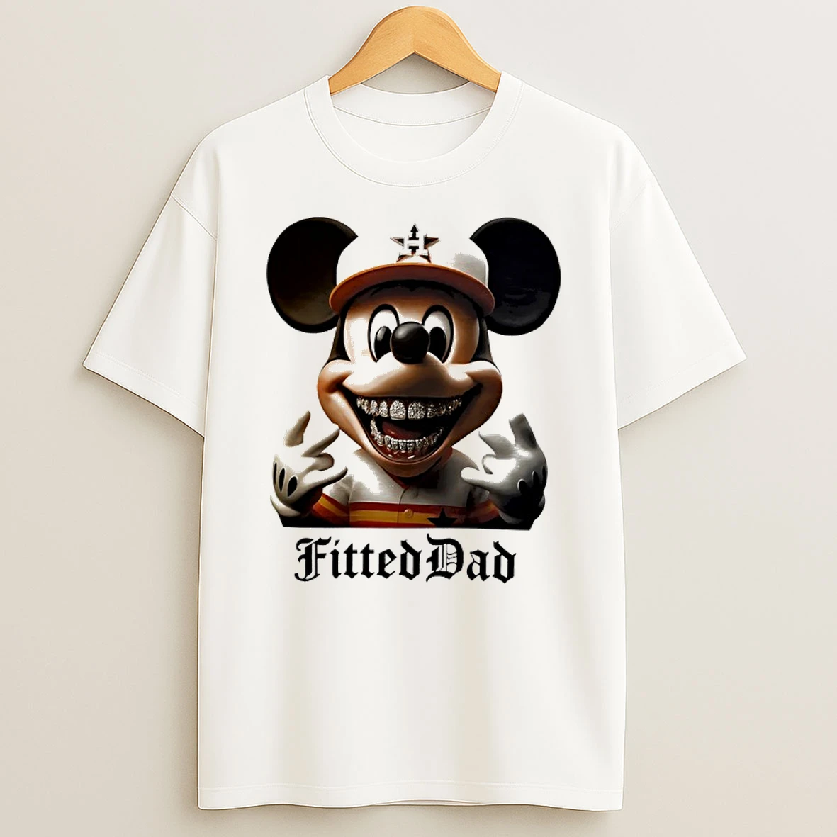 Classic Mickey Mouse Fitted Das X Houston Astros Grillz T Shirts