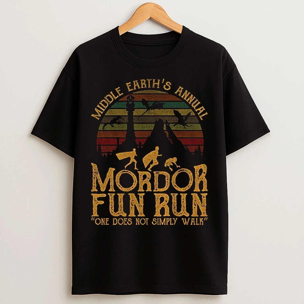 Classic Middle Earths Annual Mordor Fun Run One Does Not Simply Walk T Shirts
