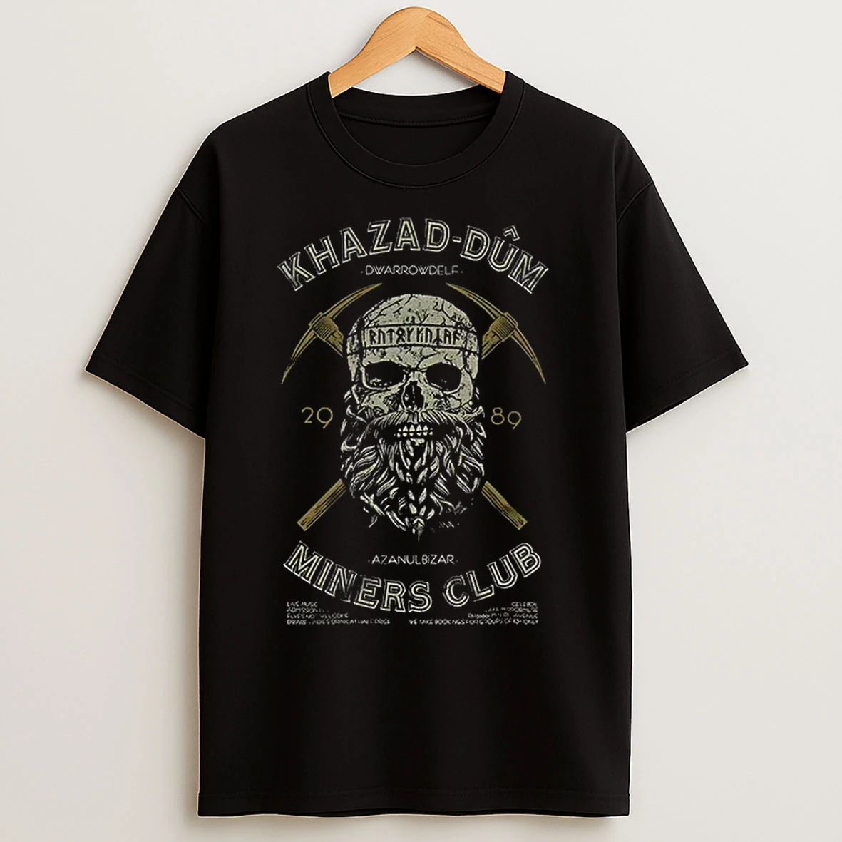 Classic Miners Club Khazad Dum The Lord Of The Rings Licensed T Shirts