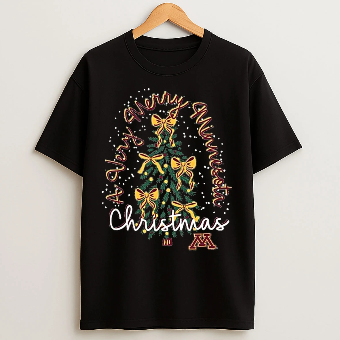Classic Minnesota Golden Gophers Christmas Tree Holiday T Shirts