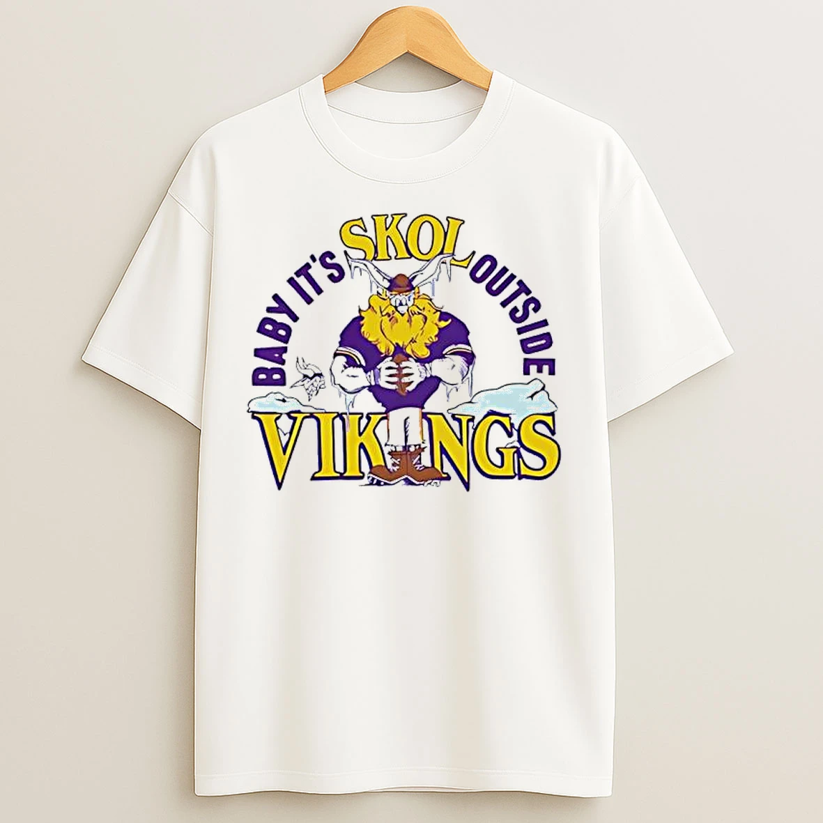 Classic Minnesota Vikings Baby Its Skol Outside Vikings T Shirts