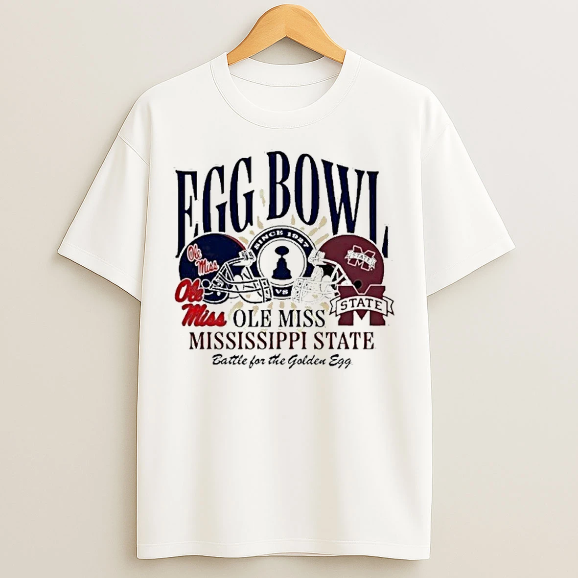 Classic Mississippi State Bulldogs Vs Ole Miss Rebels 2025 The Egg Bowl Vintage Helmets T Shirts