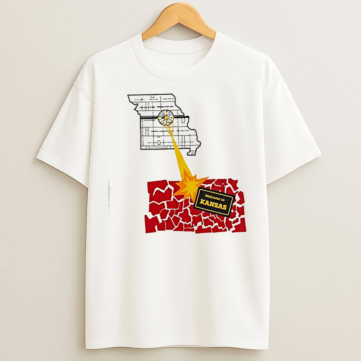 Classic Missouri Border Blast Welcome To Kansas T Shirts