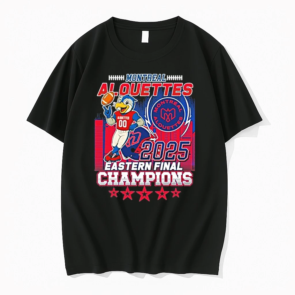 Classic Montreal Alouettes 2025 Eastern Final Champions Mascot T Shirts
